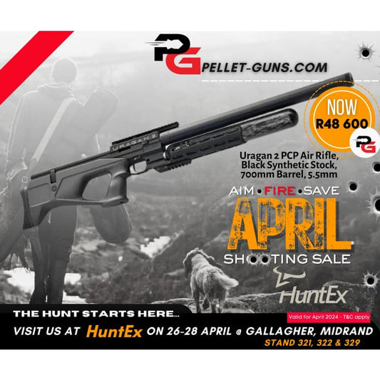 Aim Fire APRIL Sale: Uragan 2 PCP Air Rifle Black Synthetic