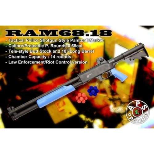 Rubber Ball Training For Engagement Shotgun CO2 Blue