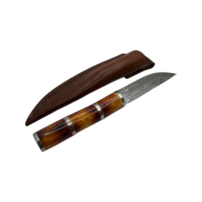 Handmade Damascus Steel Knife - 110mm Blade