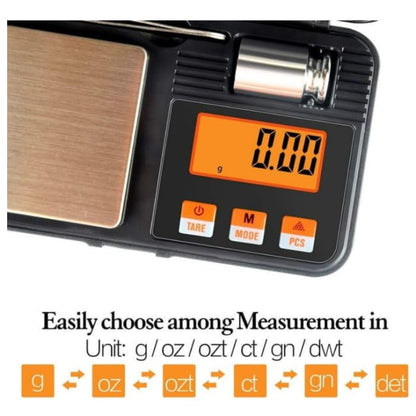 DIGITAL MINI SCALE WITH TWEEZER AND CLEAR COVER AND MINI
