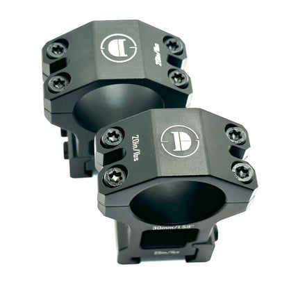 Discovery Heavy Duty 30mm Picatinny Scope Mount Set in Clear
