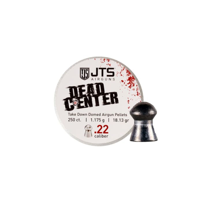 JTS Dead Center .22 Cal Pellets – 250 Count, 18.1gr Domed, For Air Rifles