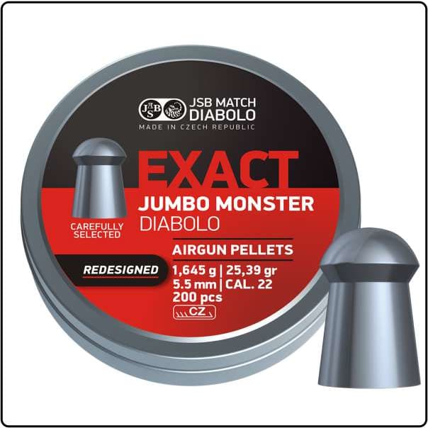 JSB Diabolo Jumbo Exact Redesign Monster 5.52mm.22 Cal 25.39
