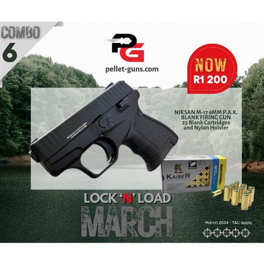 LOCK ‘N’ LOAD MARCH COMBO 6 - Blank Firing Pistol