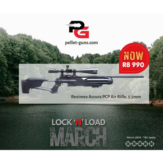 LOCK ‘N’ LOAD MARCH Reximex Accura PCP Air Rifle 5.5mm