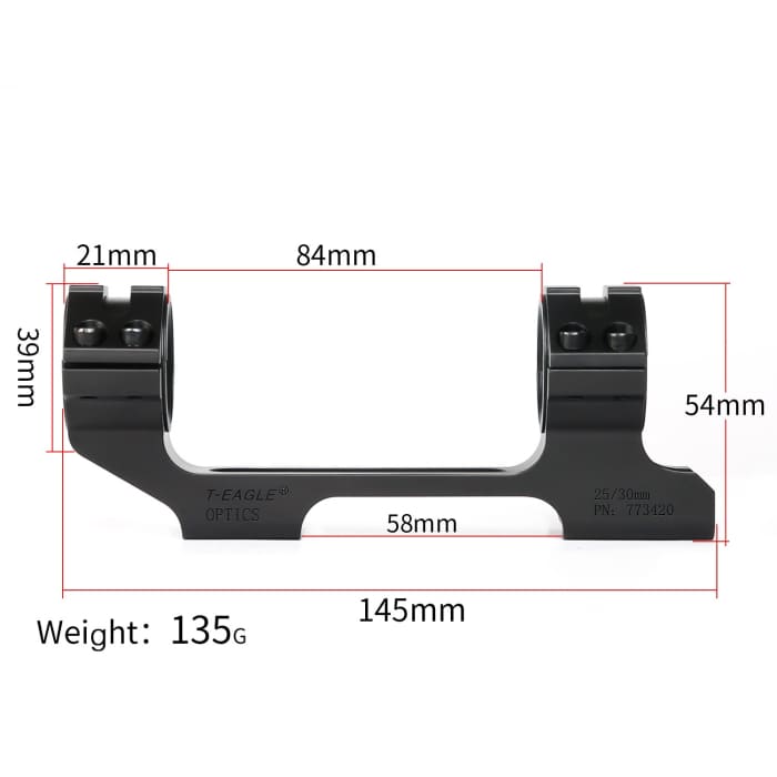 Scope mount 25/30mm one-piece scope mount for dovetail rail 