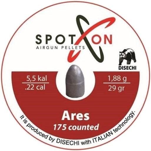 SPOT ON Pellet Ares.22 29 Grain 175/pk - Pellets