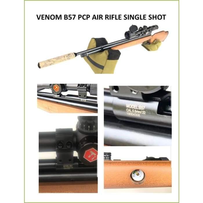 VENOM PCP AIR RIFLE 4.5MM SINGLE SHOT