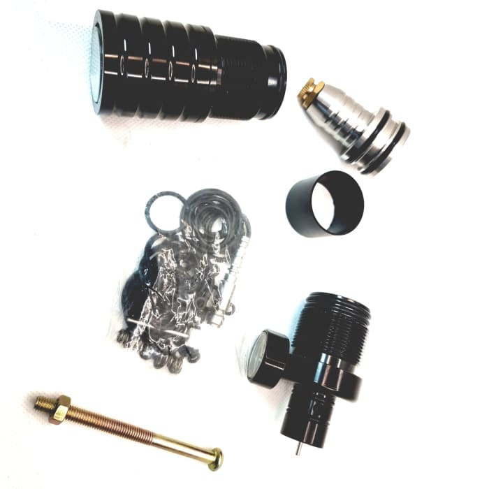 Air Tube Accessory Set End Cap with Gauge Valve Housing and 