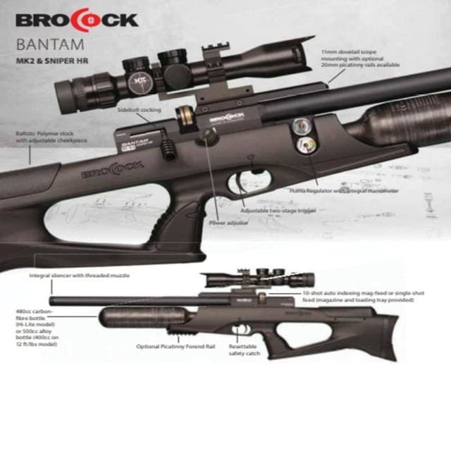 Brocock Bantam Sniper HR.22 30FP 480CC Hi-Lite Synthetic - 