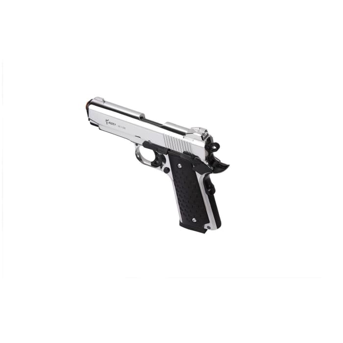Kuzey 911SX #2   Blank Firing Signal Gun - Silver with Black Grip And Trimming - Pellet-Guns.com