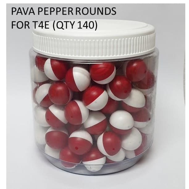 MIL SPEC PAVA PEPPER ROUNDS FOR T4E TUB OF 140