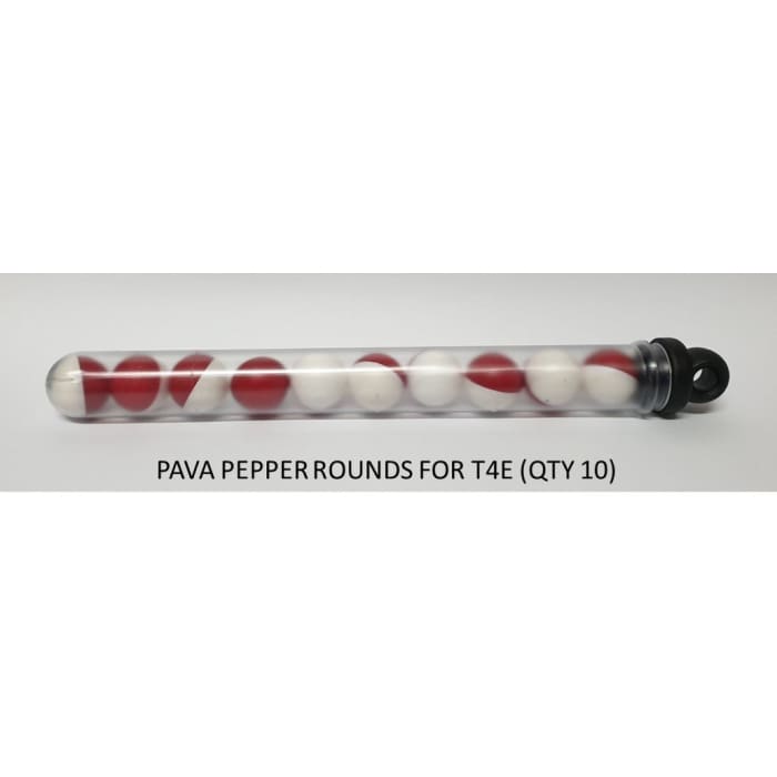 MIL SPEC PAVA PEPPER ROUNDS FOR T4E TUBE OF 10