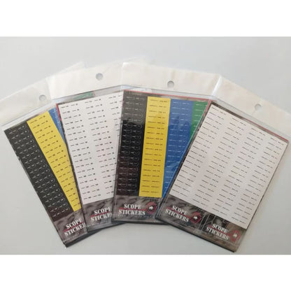 Scope Stickers - Airgun Turret Labels (200M/YRD) Sideways 